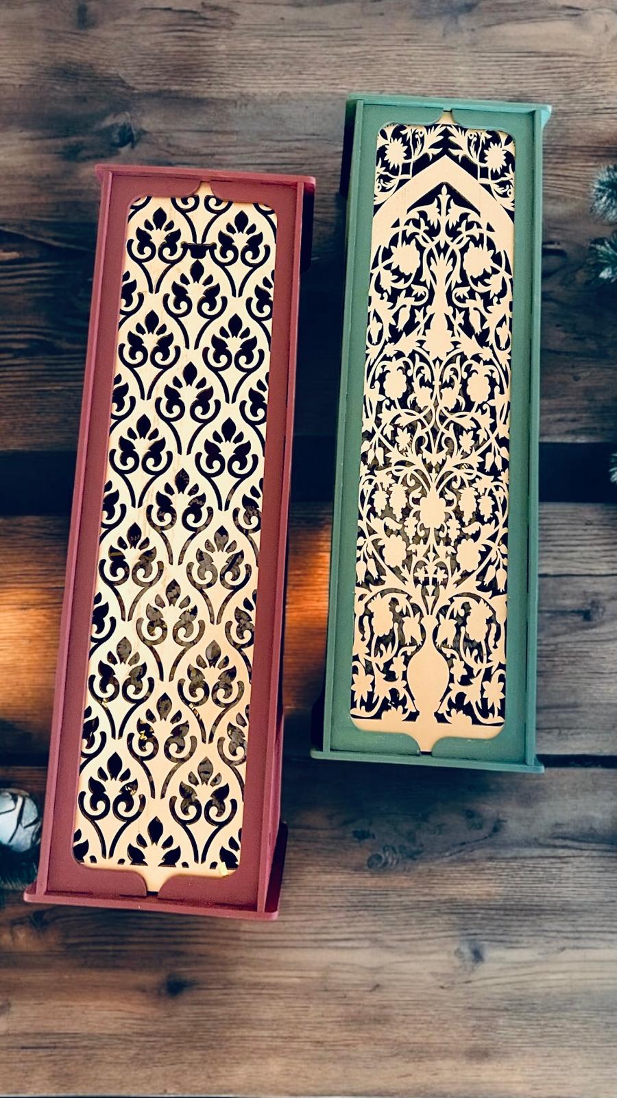 Personalized Laser Cut Wine/Scotch Gift Box • Holiday Hostess Gift