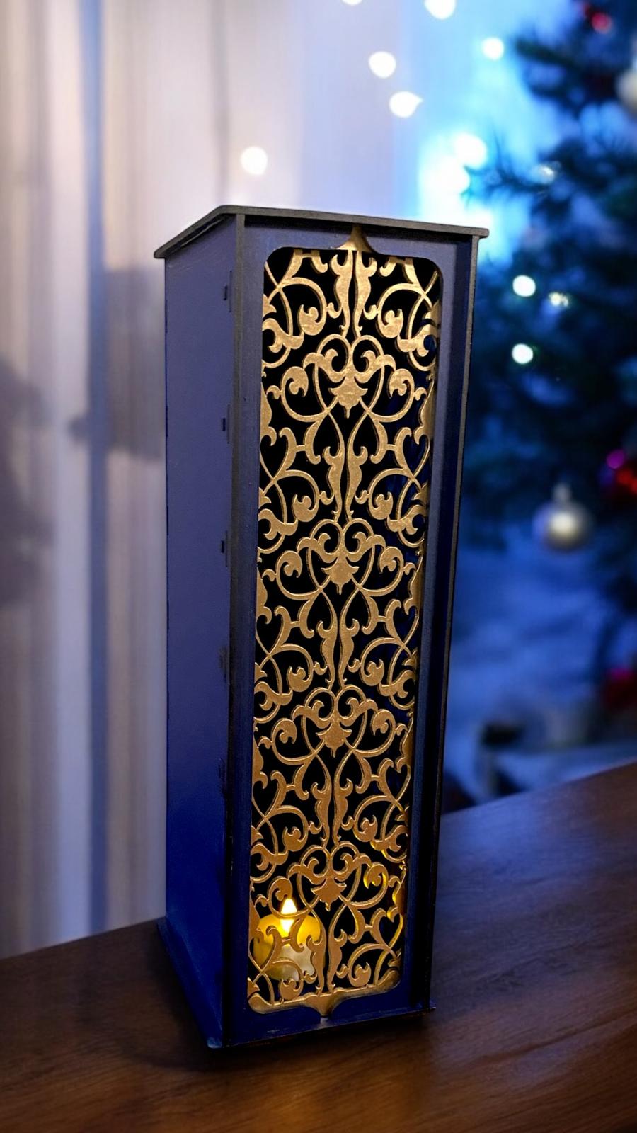 Personalized Laser Cut Wine/Scotch Gift Box • Holiday Hostess Gift