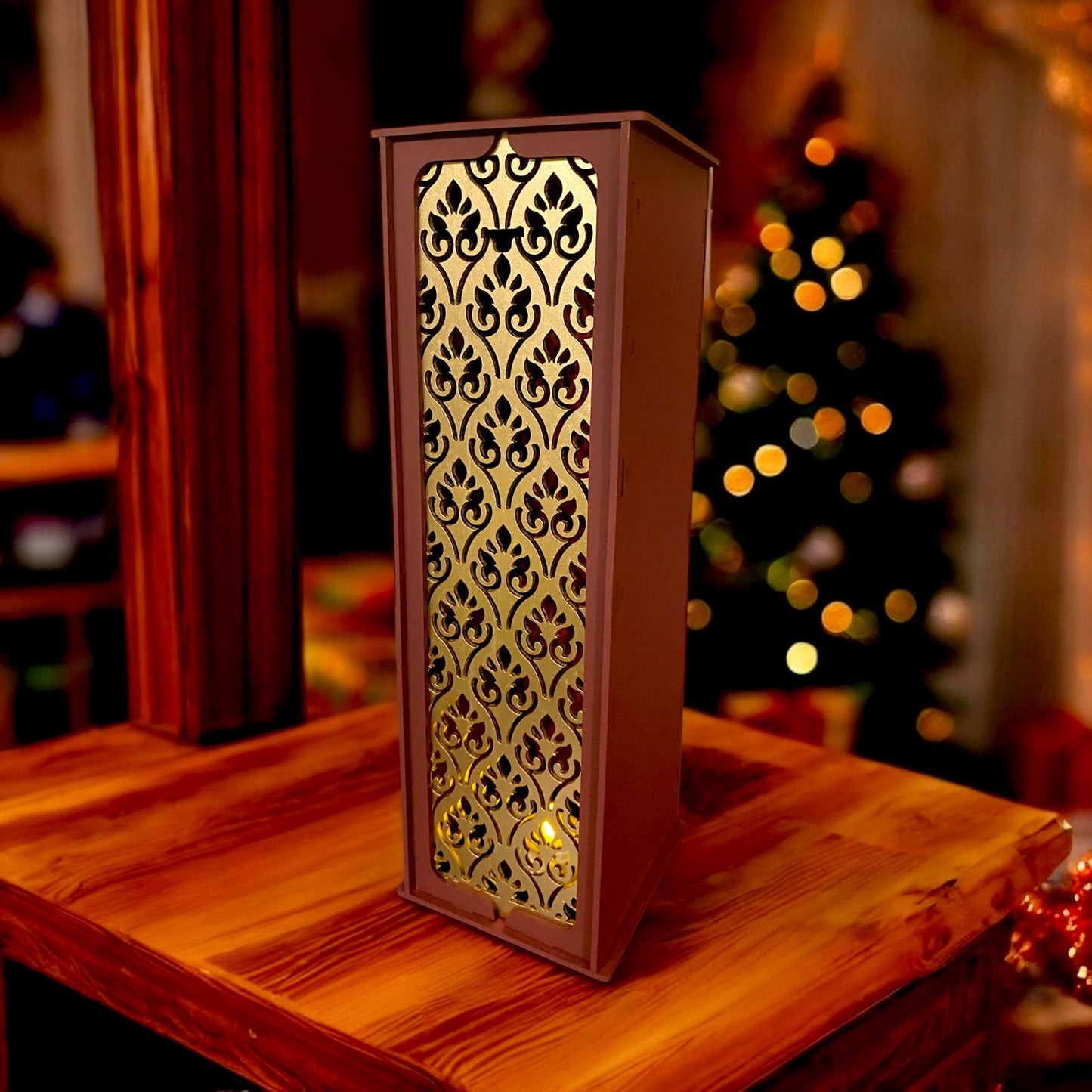 Personalized Laser Cut Wine/Scotch Gift Box • Holiday Hostess Gift