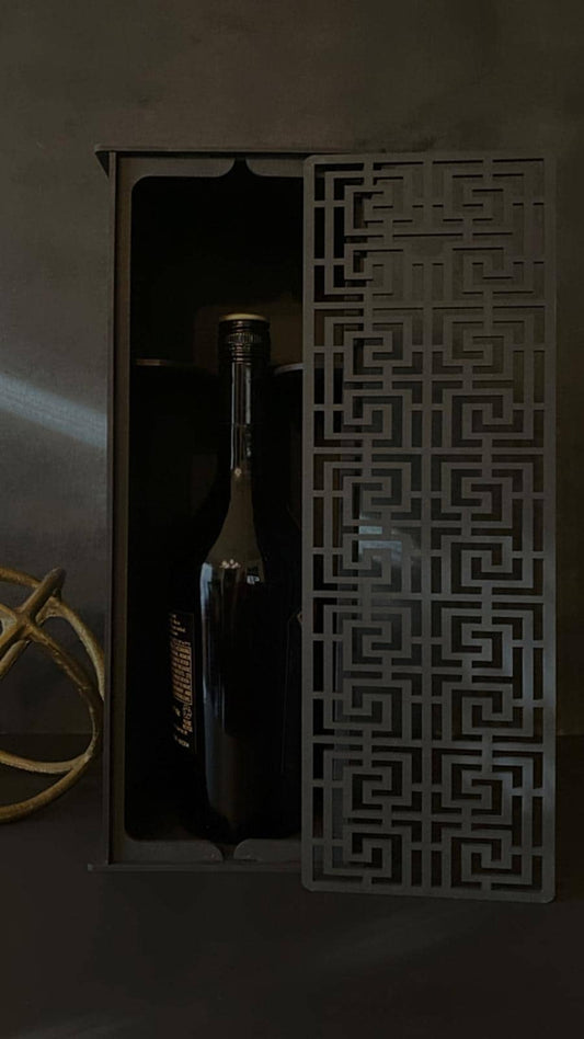 All Black Series - Luxury Laser Cut Wine/Scotch Gift Box