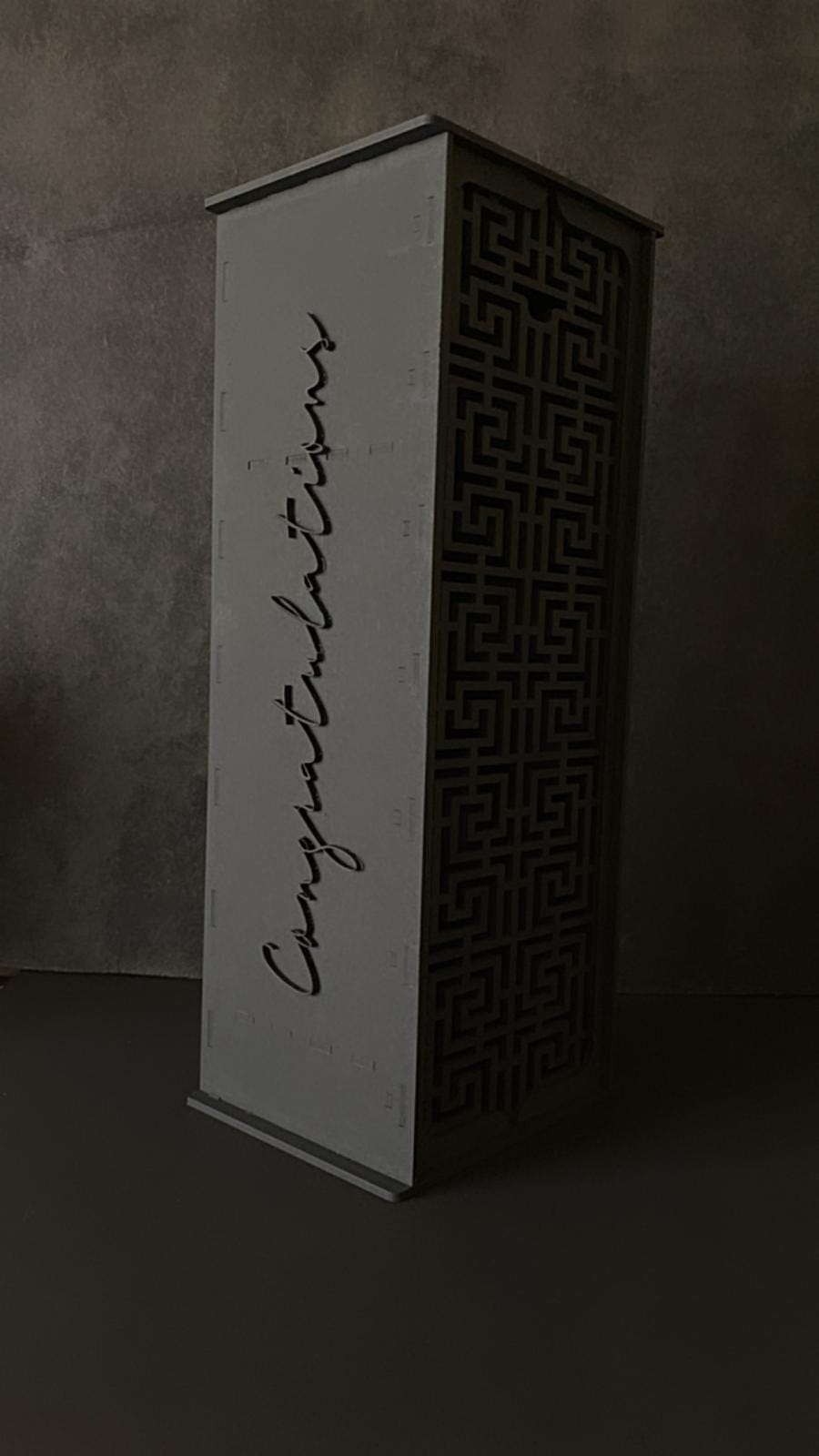 All Black Series - Luxury Laser Cut Wine/Scotch Gift Box
