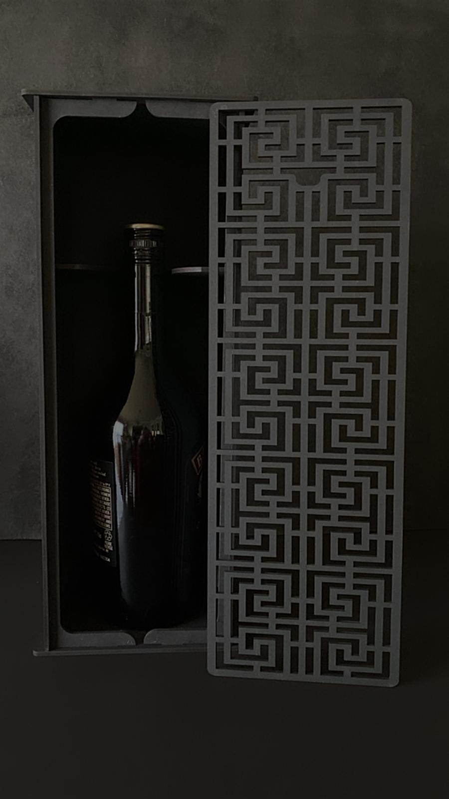 All Black Series - Luxury Laser Cut Wine/Scotch Gift Box