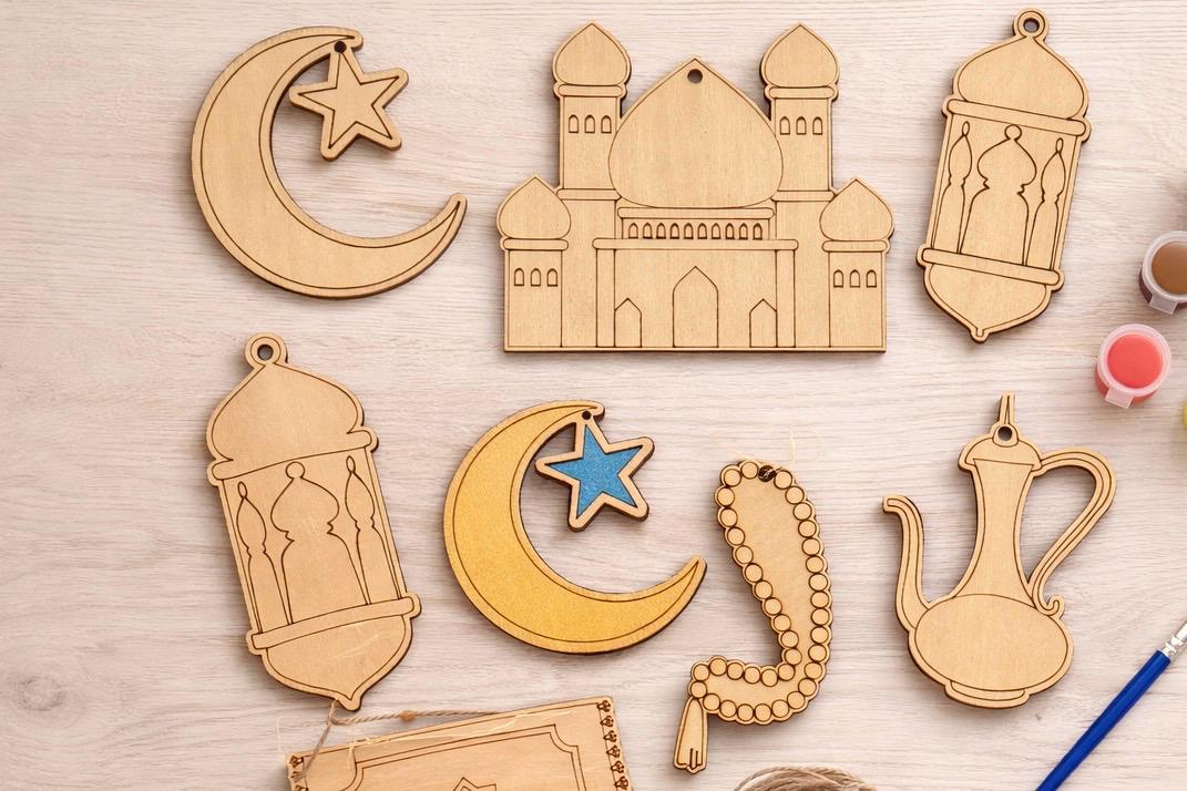 DIY Eid & Ramadan Wooden Ornament Kit | Paint Your Own Islamic Decor