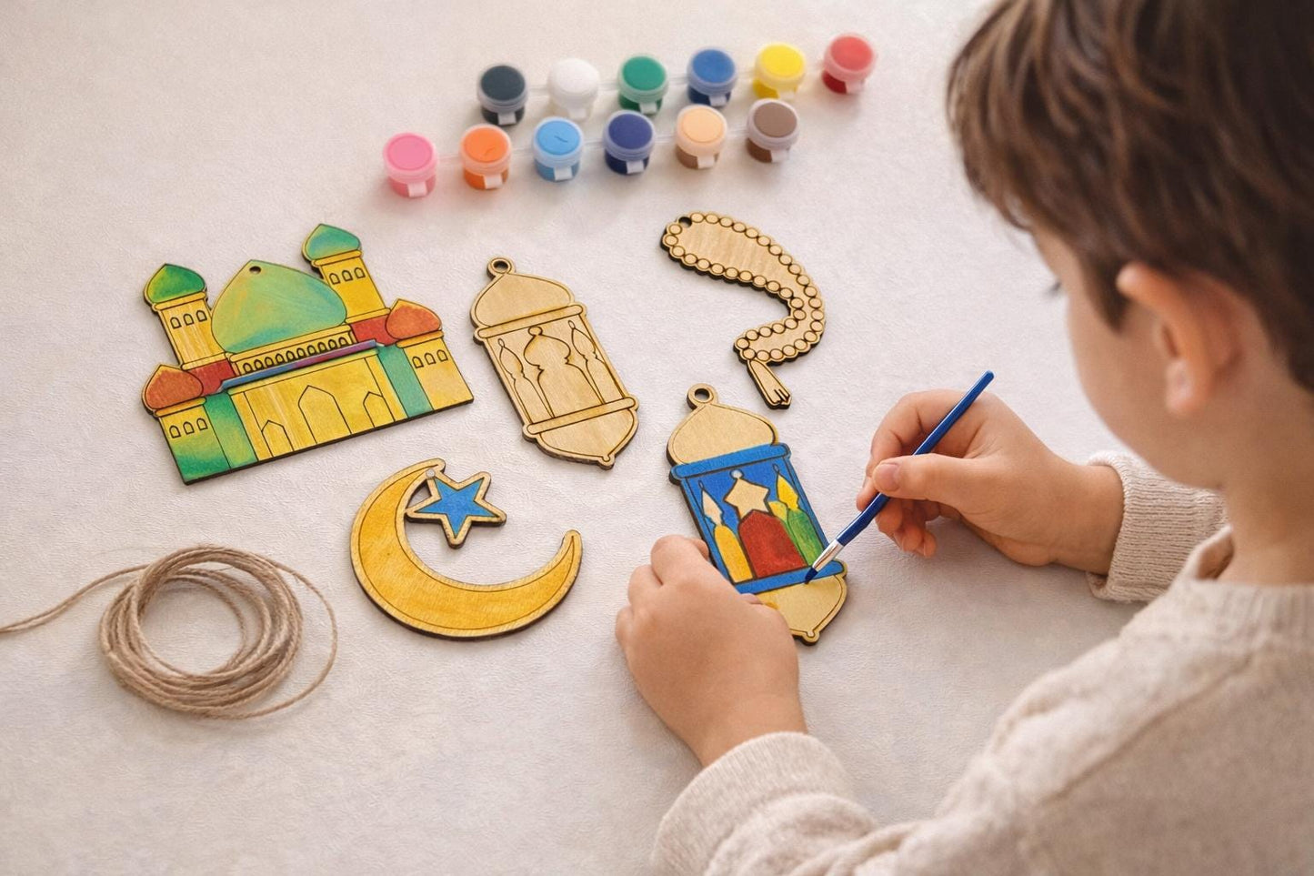 DIY Eid & Ramadan Wooden Ornament Kit | Paint Your Own Islamic Decor